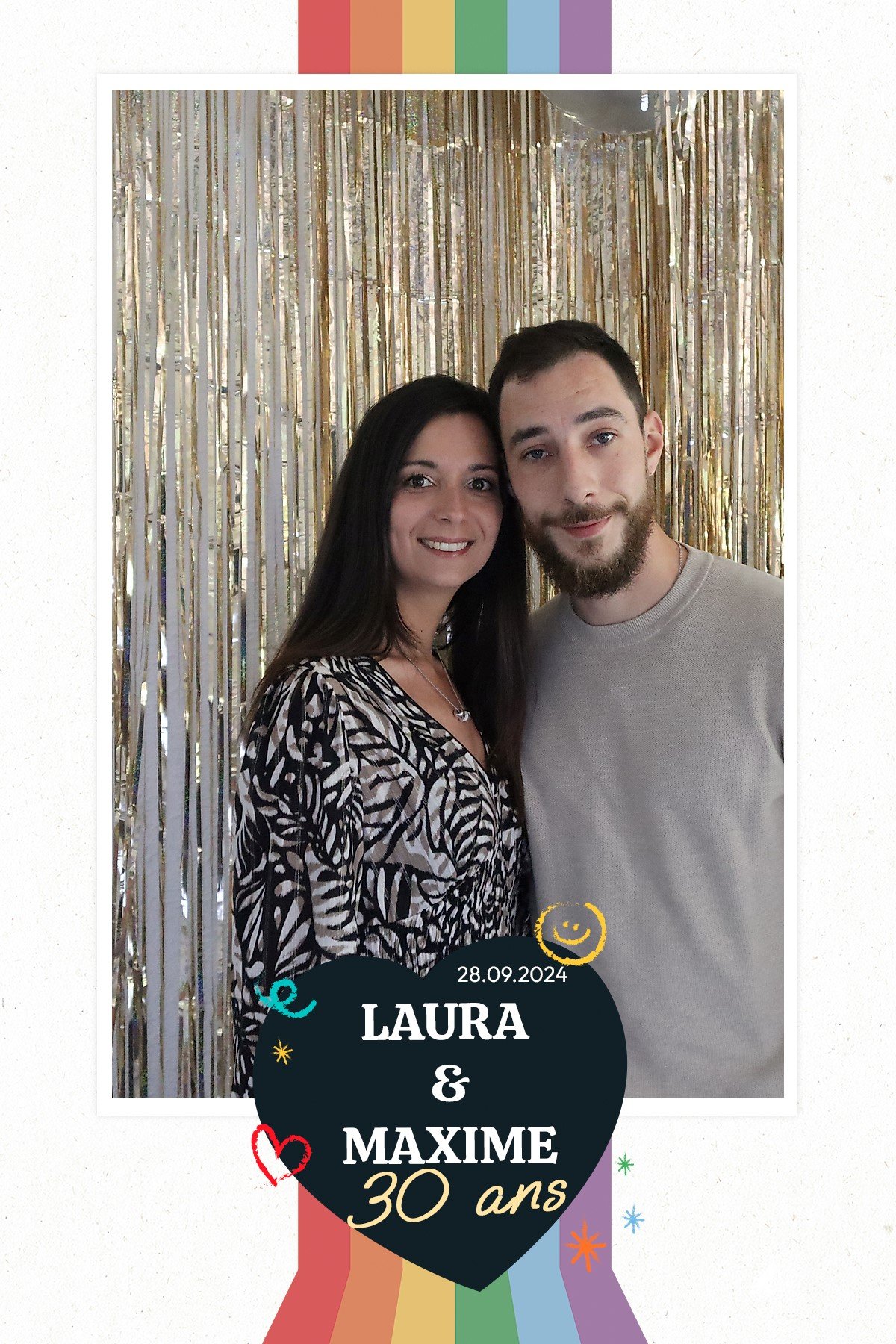 Laura & Maxime 30 ans photos avec cadres 4