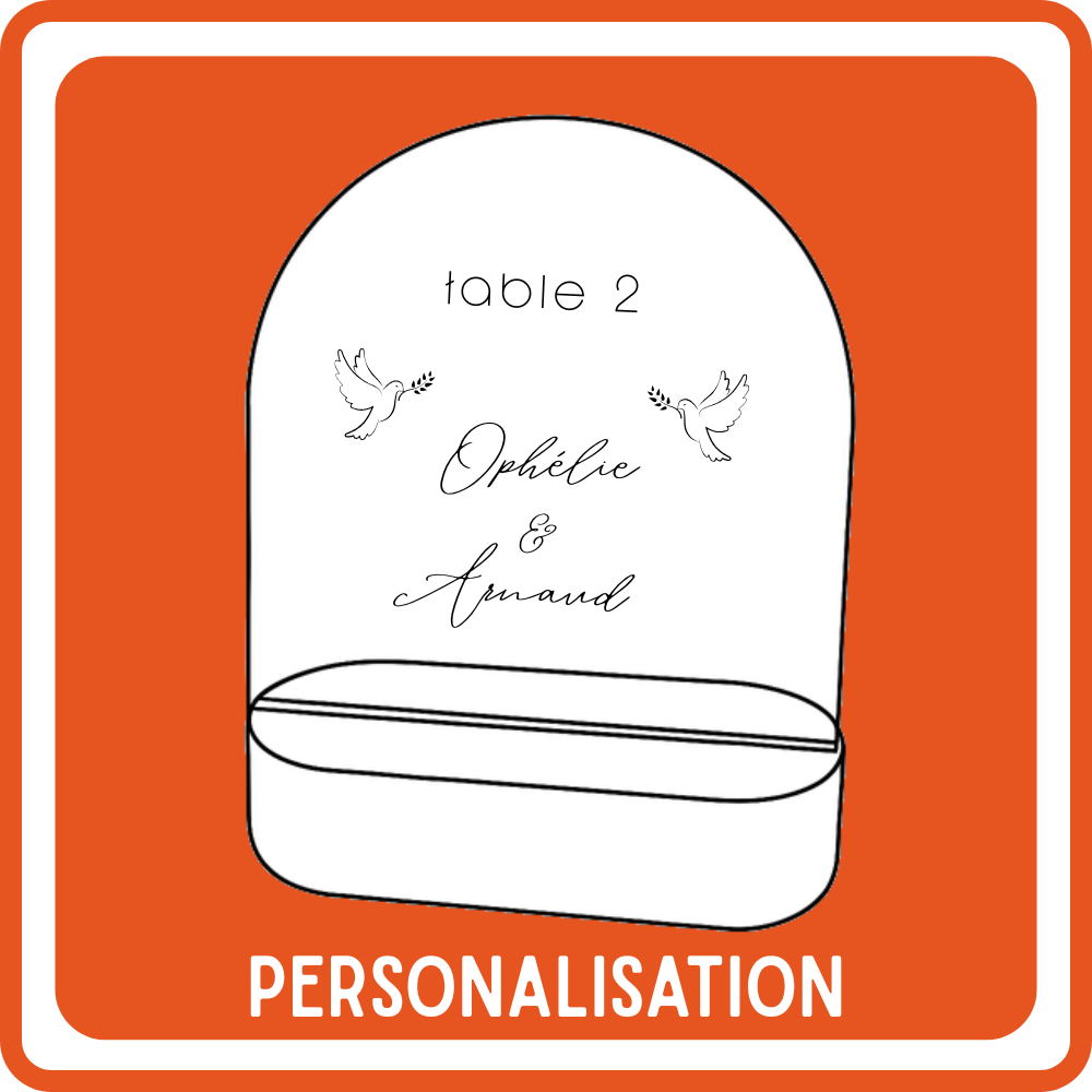 Option Centre de table personalisation