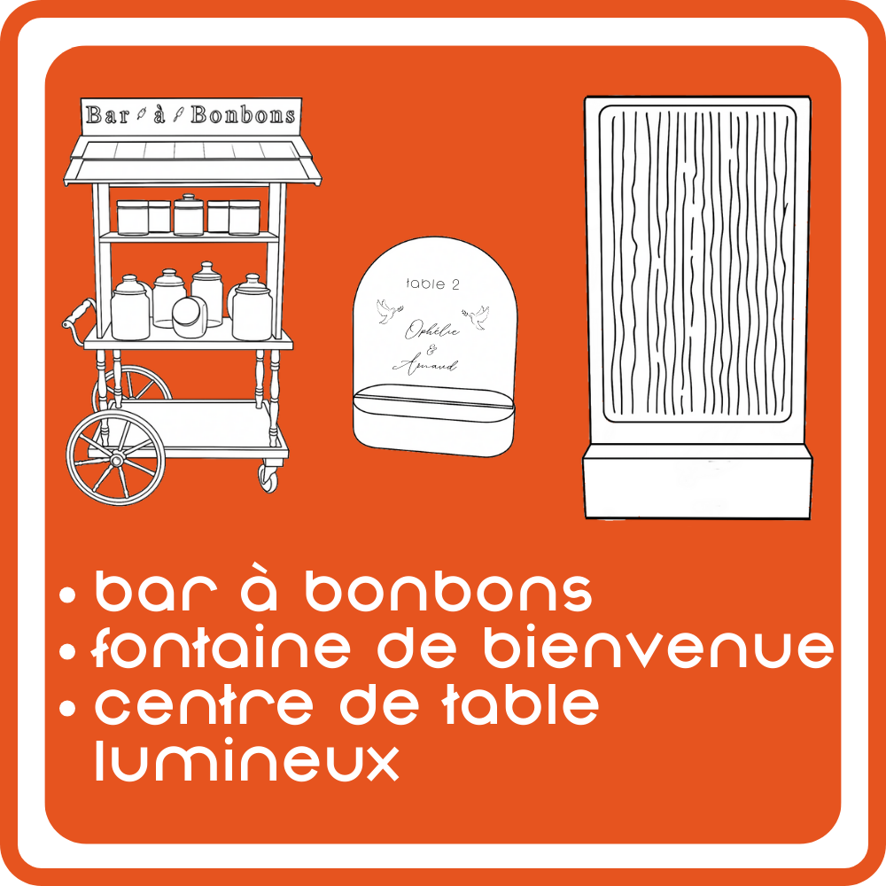 bar a bonbons fontaine de biencenue et centre de table