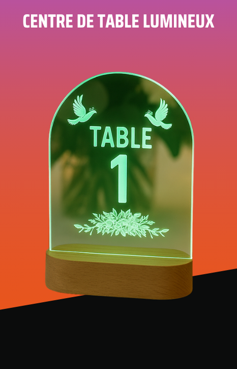 CENTRE DE TABLE LUMINEUX SP